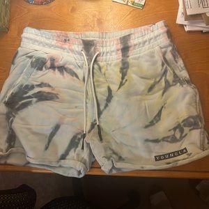 Young LA French Terry bodybuilding shorts, Tie Dye. Size Large.